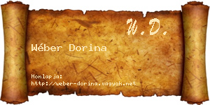 Wéber Dorina névjegykártya